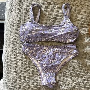 Floral Purple Bikini Set